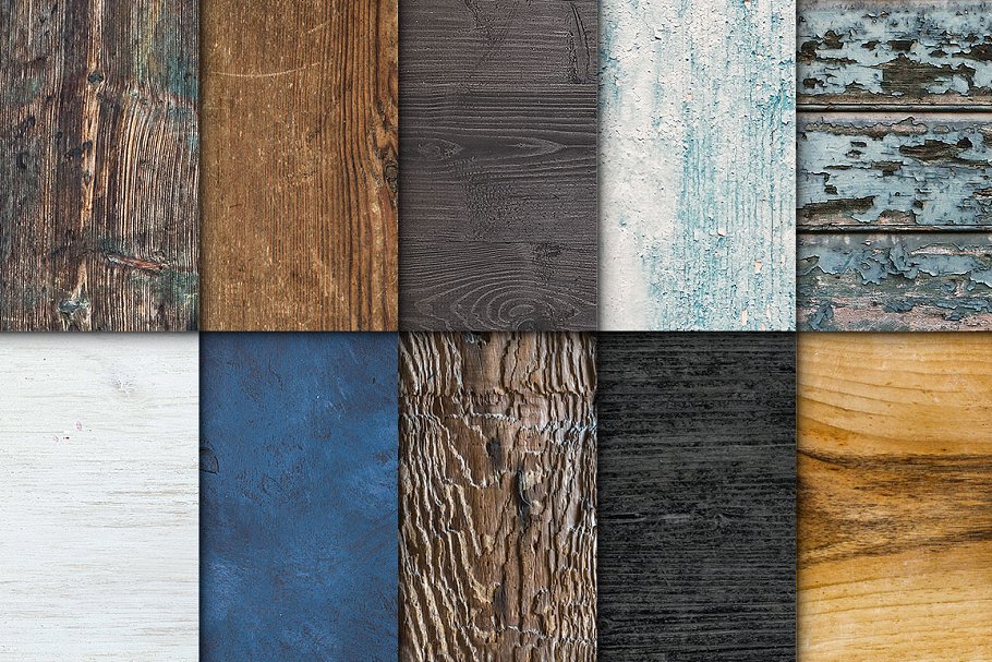 平面素材-50张高清木材纹理贴图下载50 Wooden Textures(6)
