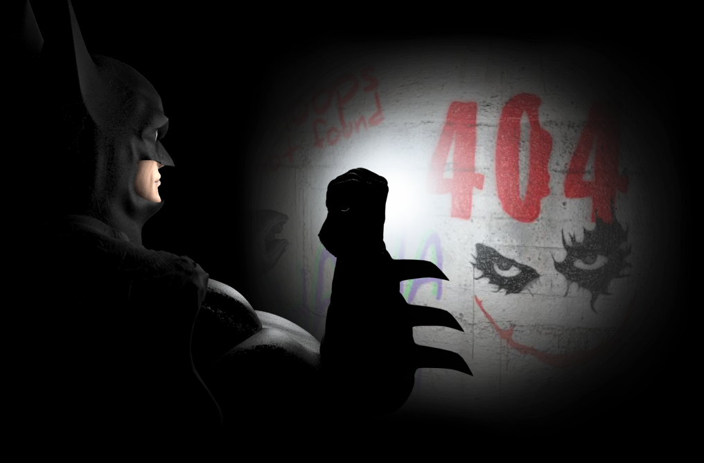 创意黑色蝙蝠侠小丑404页面HTML源码-栀子舒博客-第4张图片