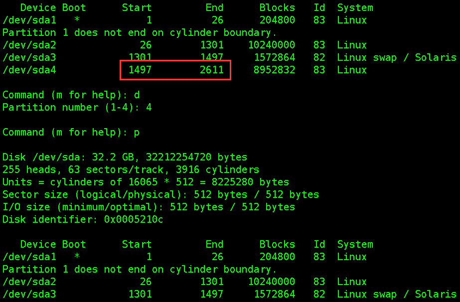 Linux下使用fdisk扩展分区容量Linux下使用fdisk扩展分区容量
