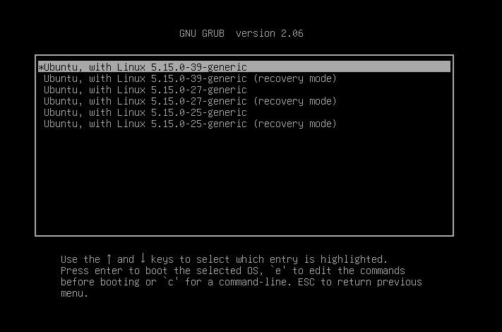 如何默认启动到 Linux 系统的旧内核如何默认启动到 Linux 系统的旧内核