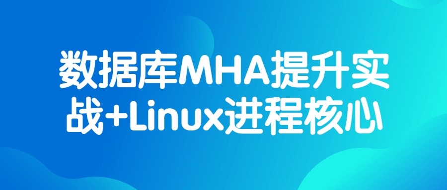 Linux进程核心及数据库MHA提升实战课程