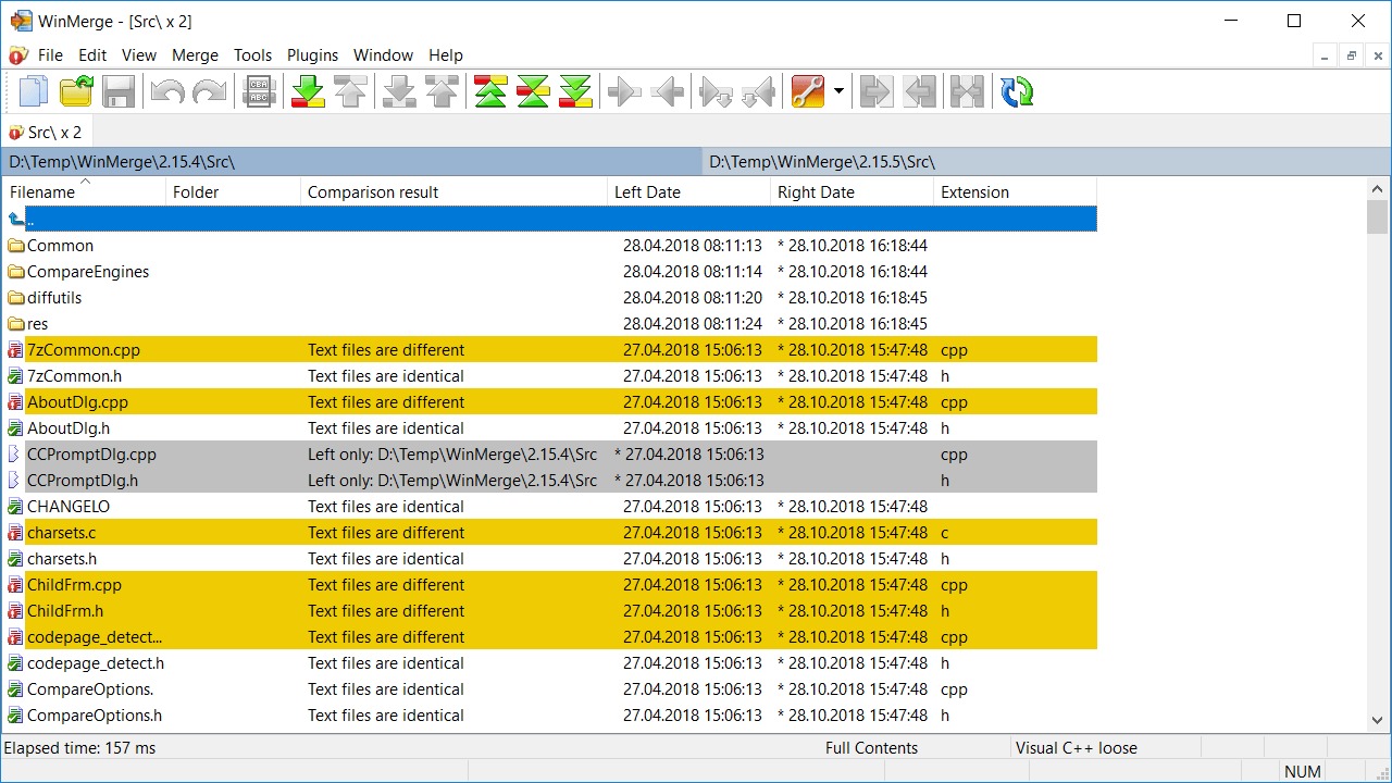 WinMerge 2.16.32 – 文件和文件夹对比工具