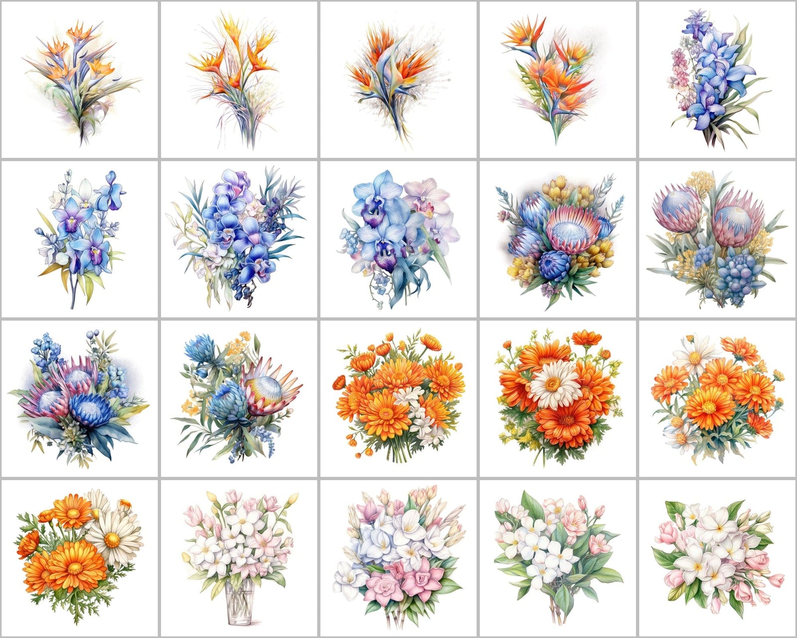 200 Watercolor Flower Bouquet PNG-4.jpg